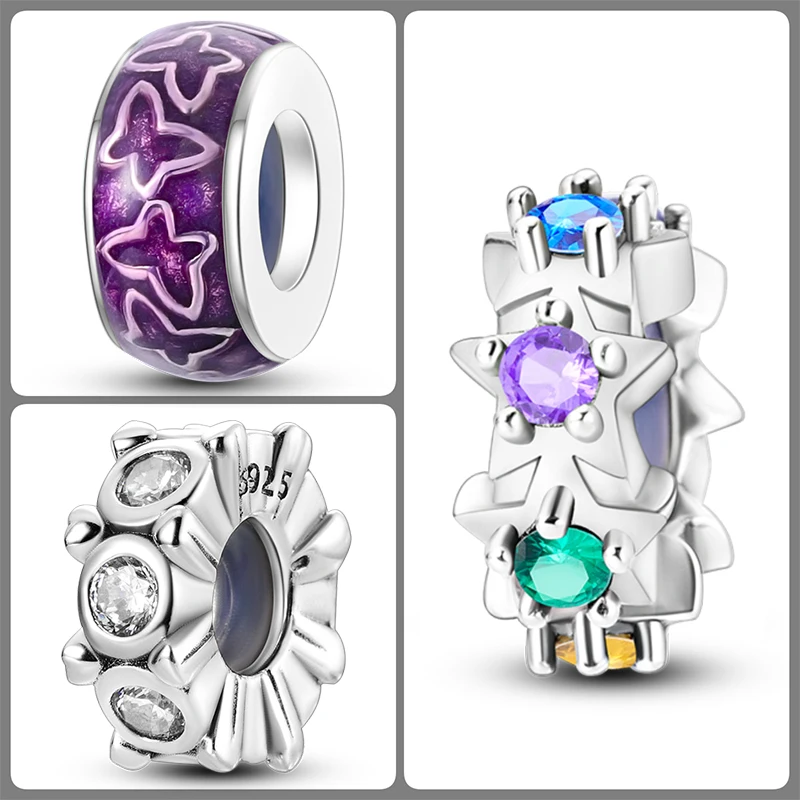 3 Stück 925 Sterling Silber Charm-Perlen-Set Mama Papa Schwester Katze Schmetterling Schleife Liebe Charms für DIY Armband Halskette Schmuckherstellung – Detail 27
