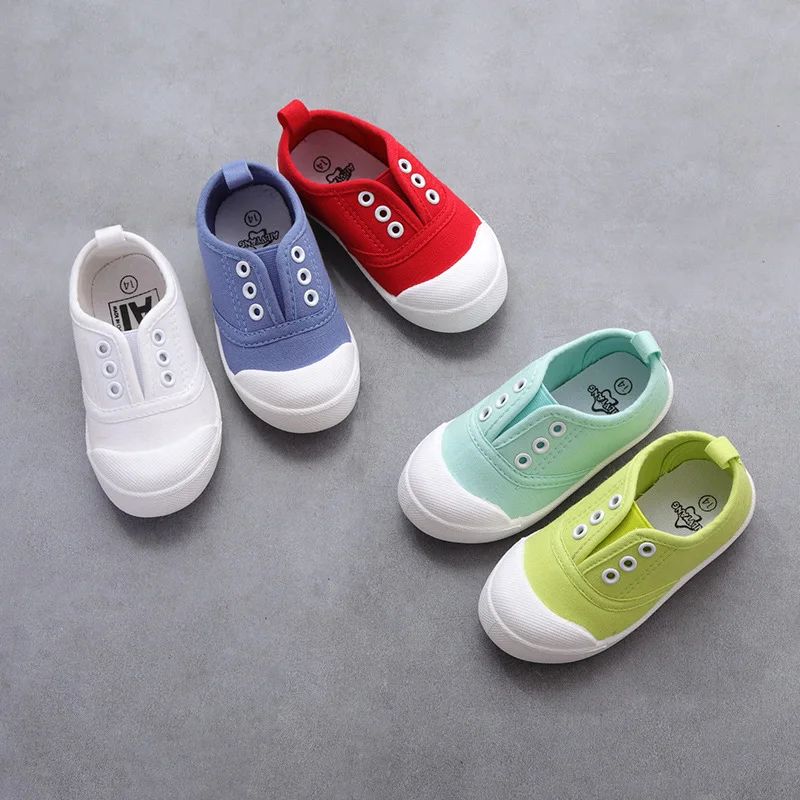 2022 New Spring Autumn Kids Shoes for Boys Girls Candy Color Children Casual Canvas Sneakers Soft Unisex Fashion School Sneakers