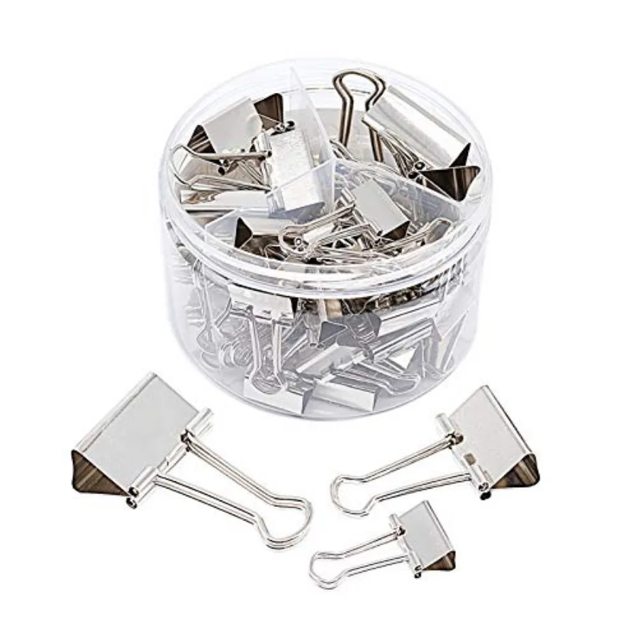 

Binder Clips Paper Clamps, Assorted Sizes Set Small, Medium, Large for Office School and Home Supplies (New Version