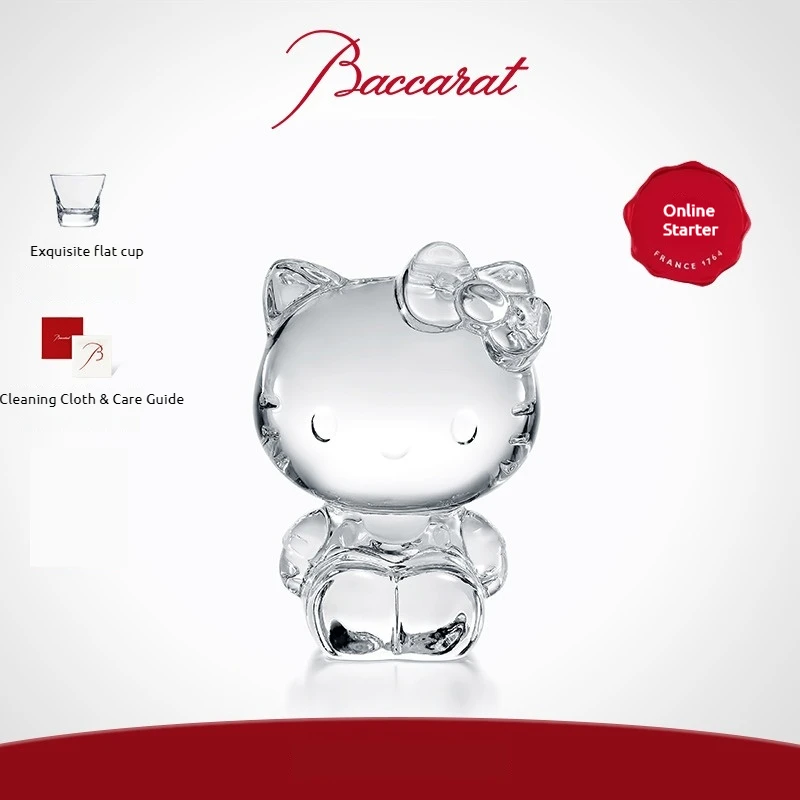 2024 New Hellokitty Transparent Fashion Cartoon Girl Crystal Doll Ornament Souvenir Wedding Tabletop Ornament Birthday Gift