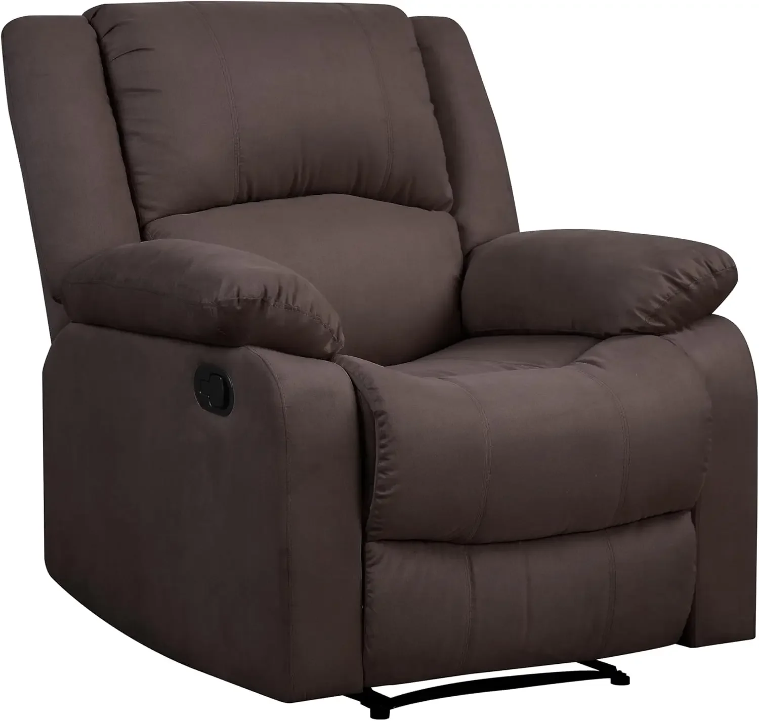 Relax A Lounger Warren Reclining Armchair, Standard, Chocolate, modern microfiber recliner is as comfortable as it is versatile