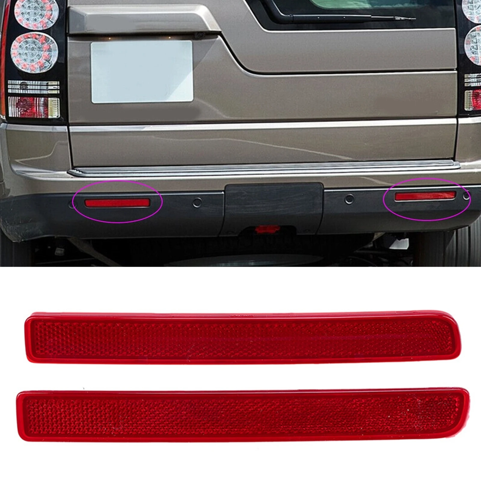 

Car Rear Bumper Reflector Trim Strip Tail Turn Signal For Land Rover Range Rover Sport 3 LR3 Discovery 4 LR4 2005-2013