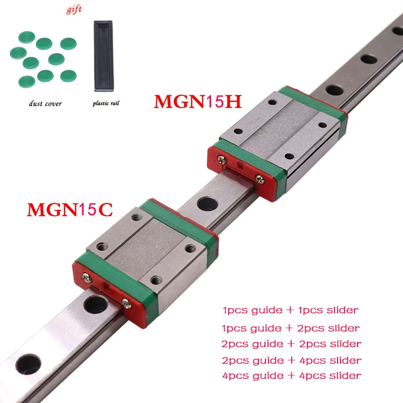 Miniature Linear Guide MGN15C MGN15H MGN15 MGN Slide Block Length 100mm-1000mm MGN Carriage Slider Block For CNC 3D Printer Part