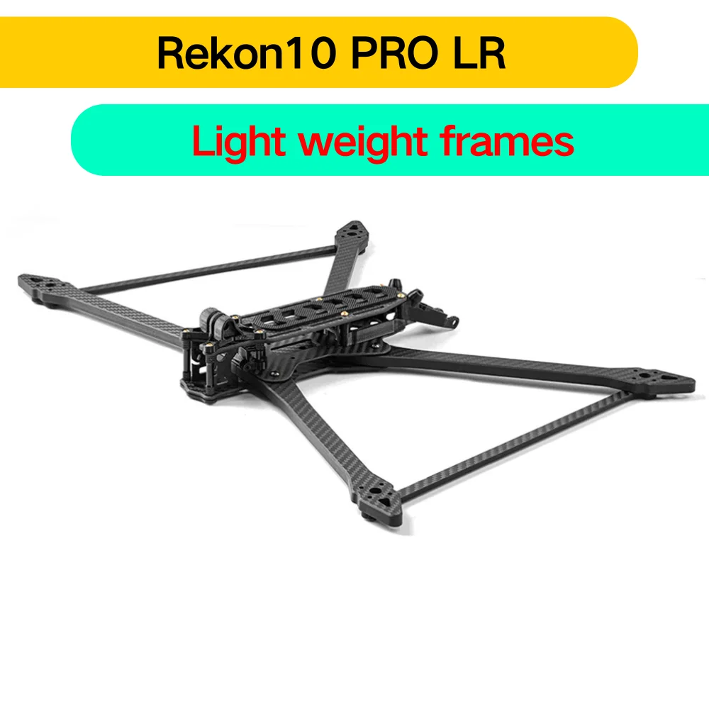 

HGLRC Rekon10 PRO LR 455mm 10inch 3K Carbon Fiber Frame Kit for FPV Freestyle 10inch Long Range LR10 Drones DIY Parts