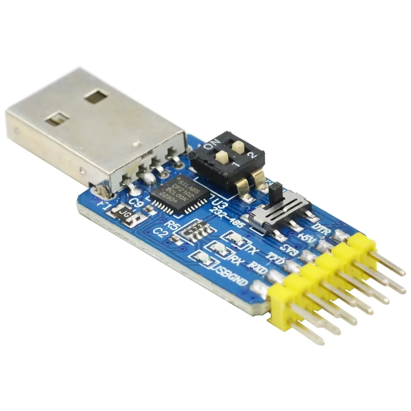 CP2102 six-in-one multifunctional serial port module usb to TTL 485 232 mutual conversion compatible with 3.3V/5V level