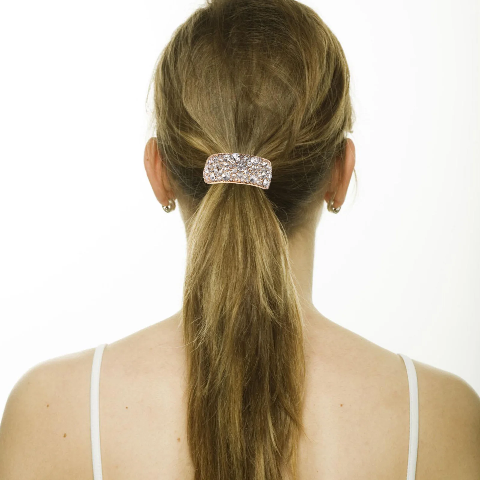 

2 шт., резинка для волос со стразами, блестящие резинки для волос, держатель для хвоста, манжета, пряжка, золотой размер, подходит для большинства ежедневных причесок для вечеринок