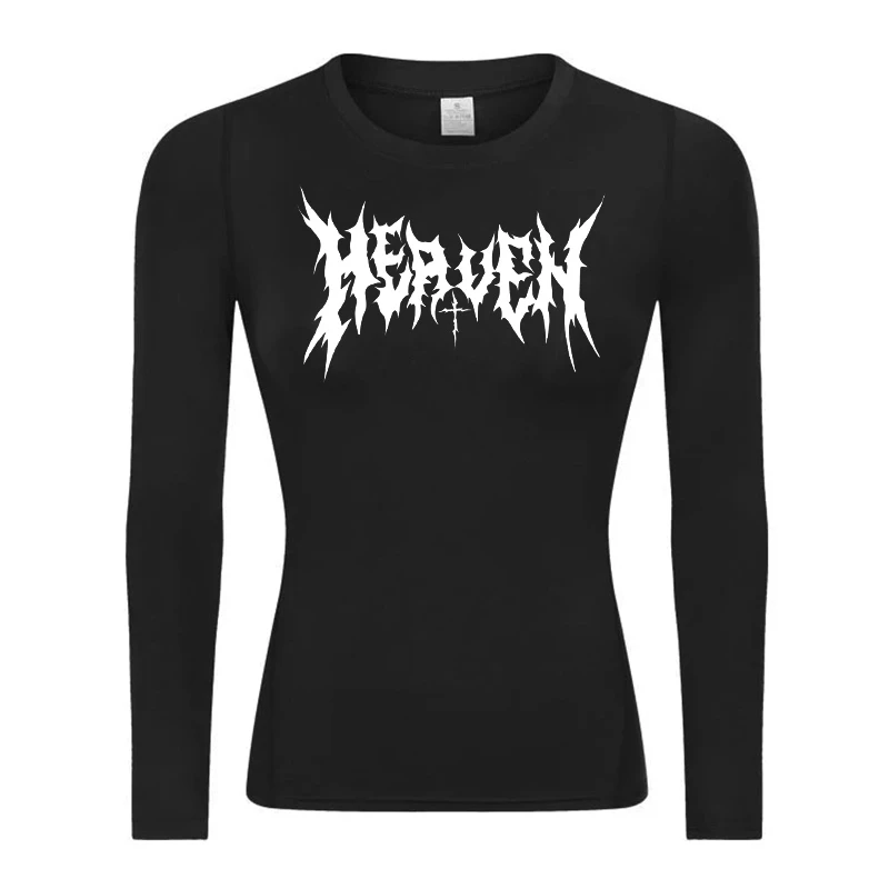 Graphic Long Sleeve Compression Shirt for Women Christian Athletic Yoga Running T-Shirt Spring Fall Gym Workout Training Tops