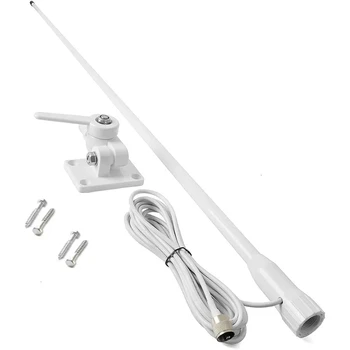 Antena marina VHF de alto rendimiento 156-163MHz Antena de látigo PL259 de fibra de vidrio de 156MHz para una conectividad superior!