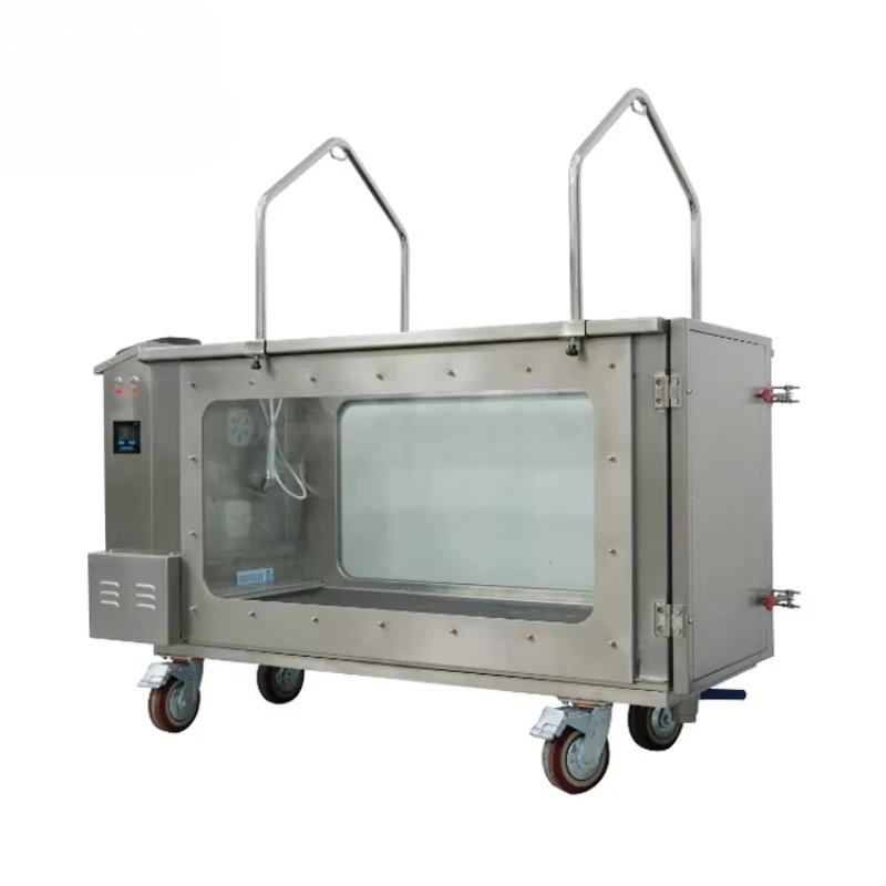 A domestic underwater pet treadmill with exercise wheels can be used for running, fitness, and rehabilitation