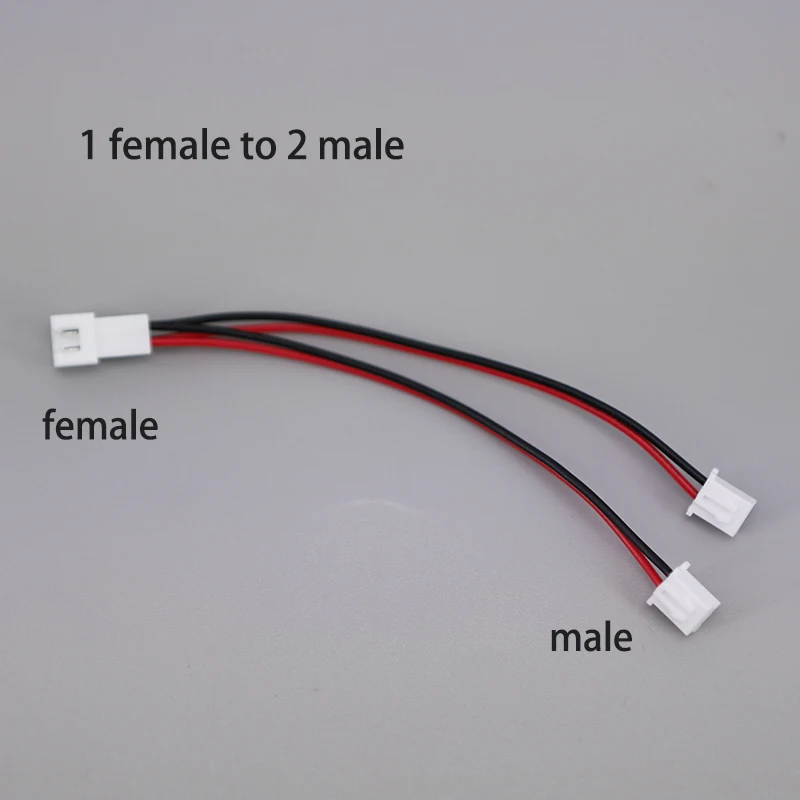 XH2.54 Y-Splitter Cable 1 female to 2 male Connector 26AWG Fan Cable 2Pin Power Extension Cord B4
