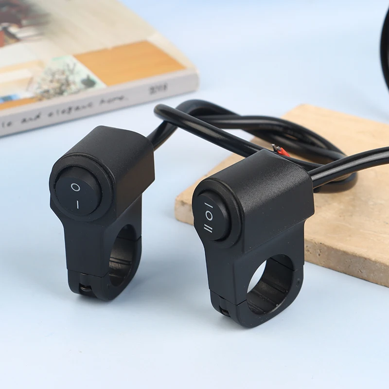 Manillar Universal para motocicleta, 1/2 engranajes, interruptor de 3 vías, encendido y apagado, Mini luz de conducción, focos, controles, interruptor, herramientas para motocicleta