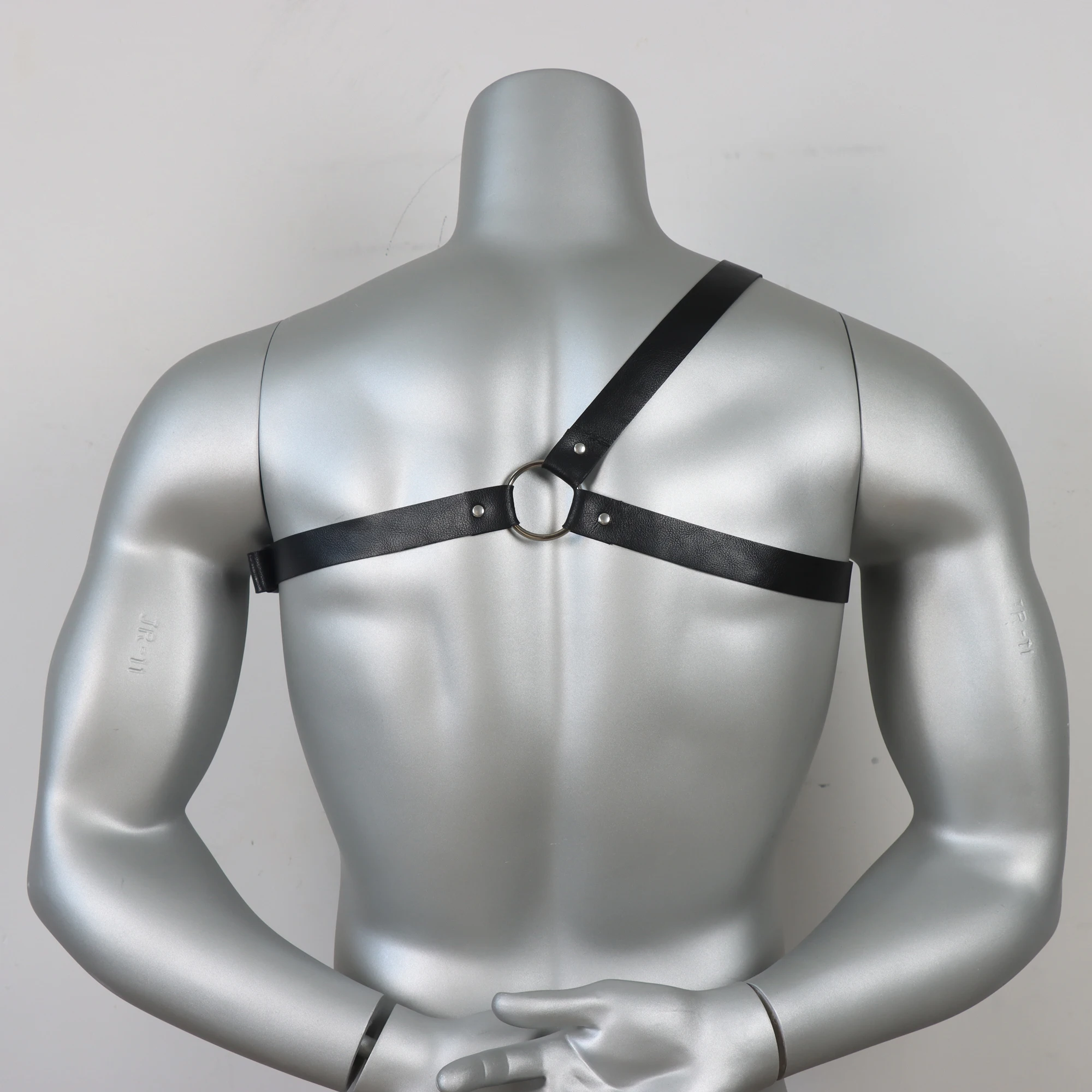 Fashion Male Chest Harness Sexy Man Lingerie Adjustable Leather Body Bondage Belt Strap Punk Club Costume Clothing Accessories