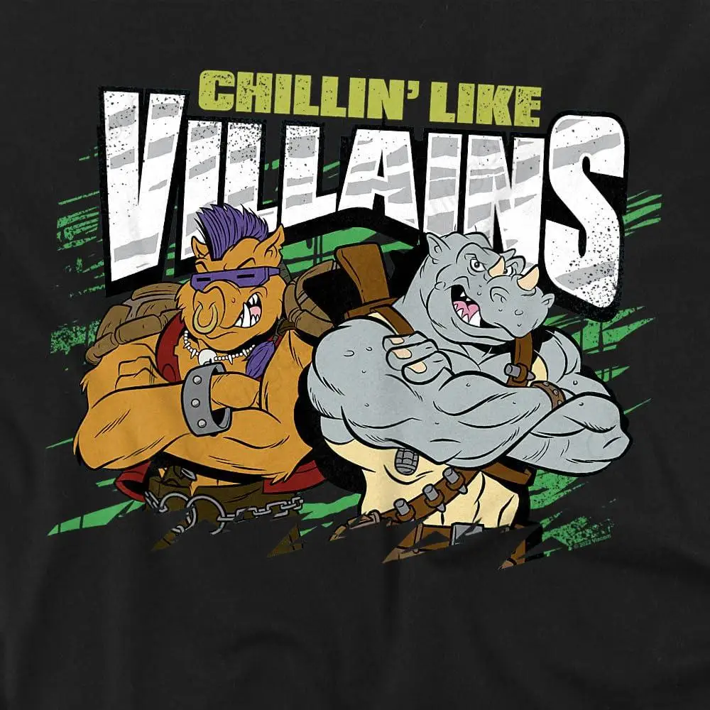 Teenage Mutant Ninja Turtles Bebop Rocksteady Villains Unisex Adult T-Shirt