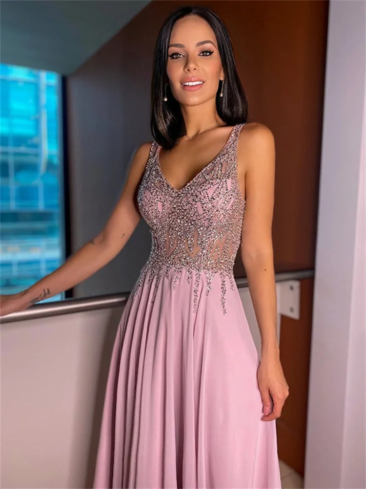 

Elegant Party Dresses for Women Luxury Evening Dress 2024 Robe Prom Gown Formal Long Suitable Request Occasion Wedding Women's