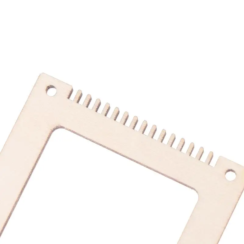 Kit telaio per tessitura in legno da 6 pezzi, strumento per filato all'uncinetto fai-da-te con supporto, mini telaio per tessitura filo