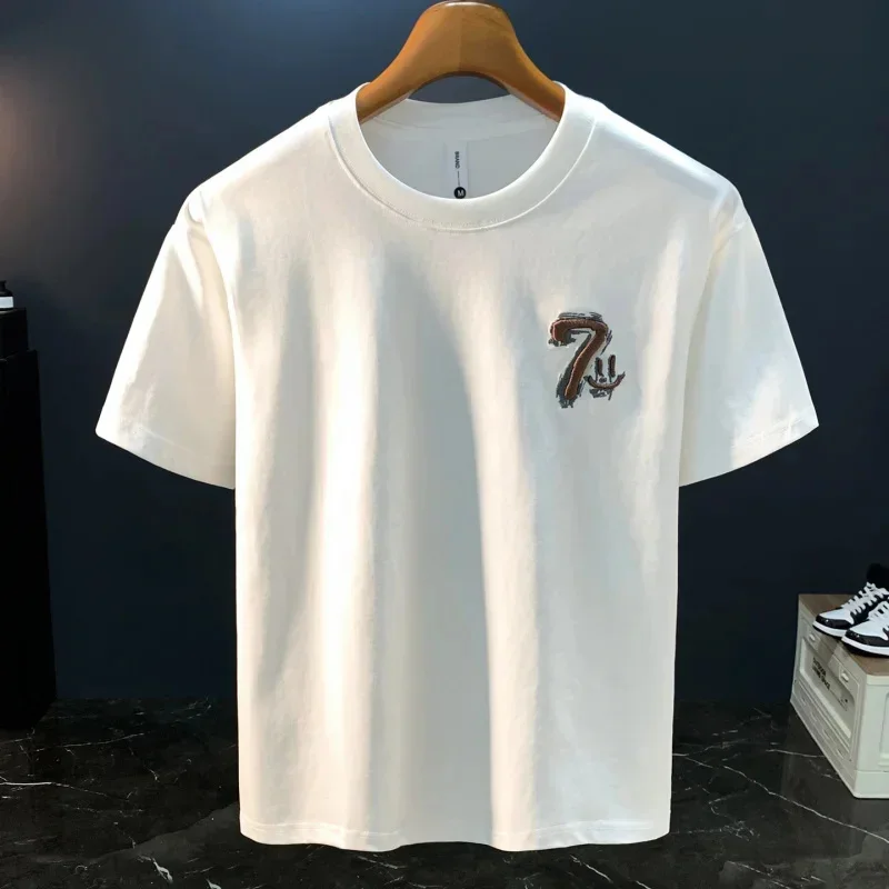 Trendy Printed Men's Short sleeved T-shirt Summer Thin Style Loose Simple Breathable Fashion Korean Version Top