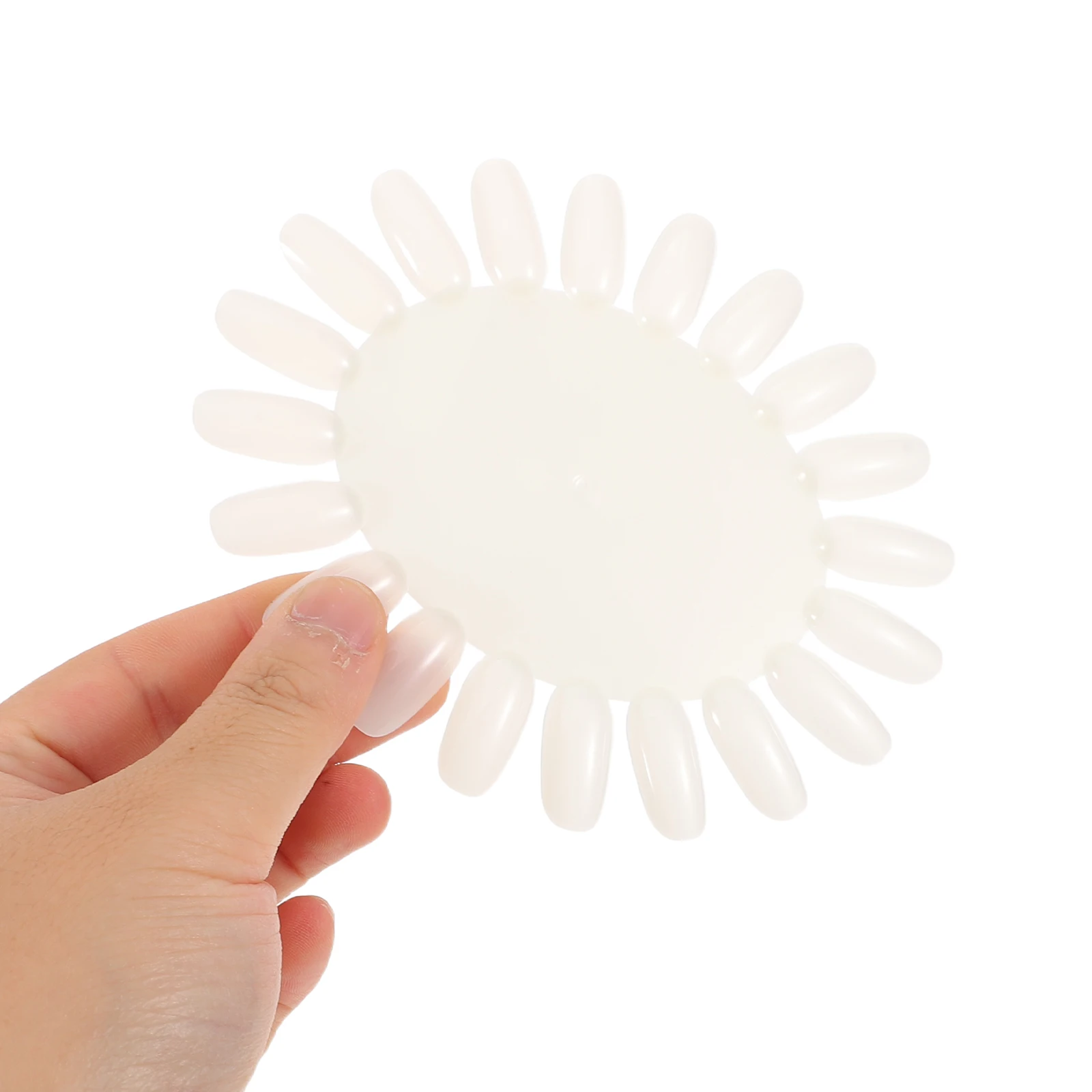 

20Pcs Nail Sample Display Wheel Oval White Plastic 20 Tips Nail Polish Color Show Wheel Manicure Salon Art Tool Organizer
