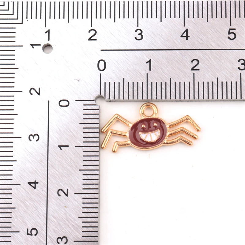 BoYuTe (100 Pieces/Lot) Alloy Enamel Halloween Charms Pumpkin Ghost Witch Bat Skeleton Pendant DIY Bracelet Necklace Accessories