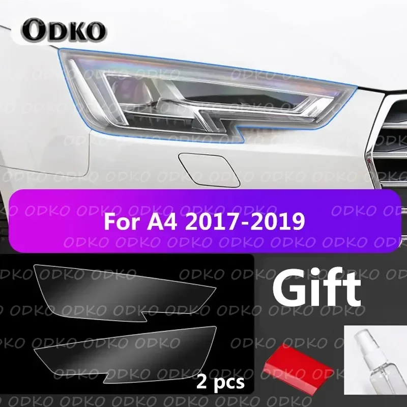 

2 шт. для Audi A4 B8 B9 автомобильные чехлы для фар защитная пленка прозрачная черная наклейка аксессуары против царапин авто ремонт
