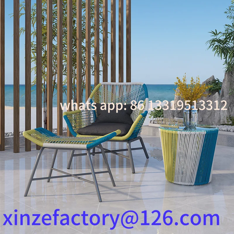 

Customizable Balcony Table and Chair Coffee Table Combination Leisure Chair Garden