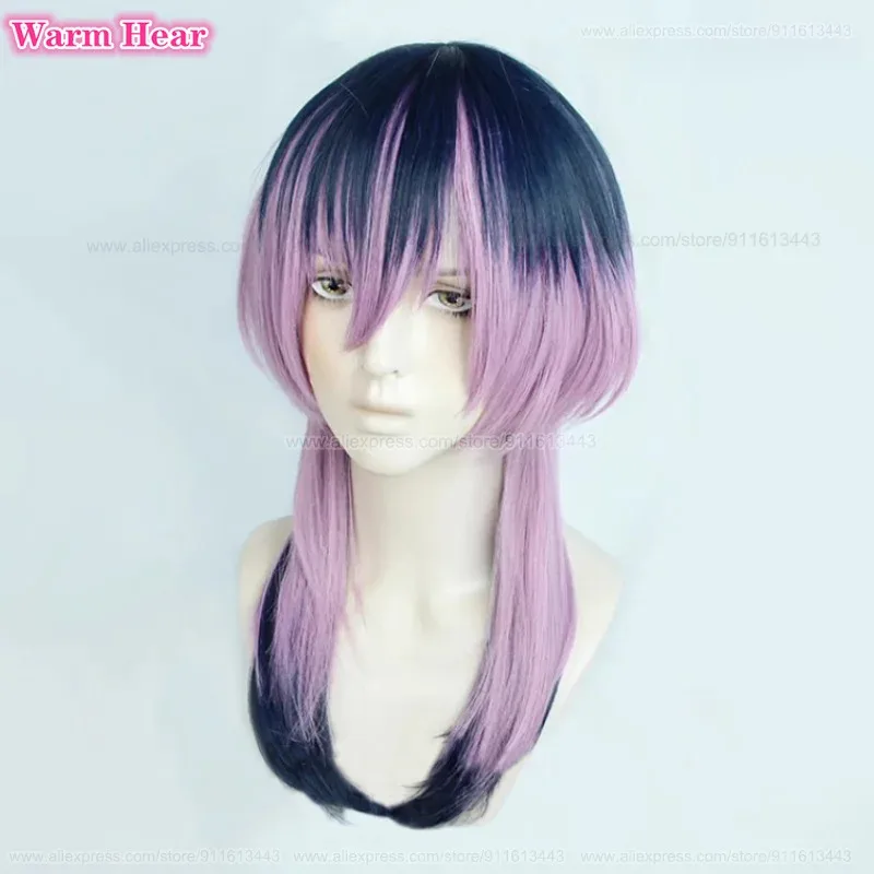 أنيمي الاصطناعية كوس ريندو تأثيري الباروكات هايتاني ران ملصق مقاومة للحرارة الشعر حفلة الهالوين للجنسين + غطاء شعر مستعار