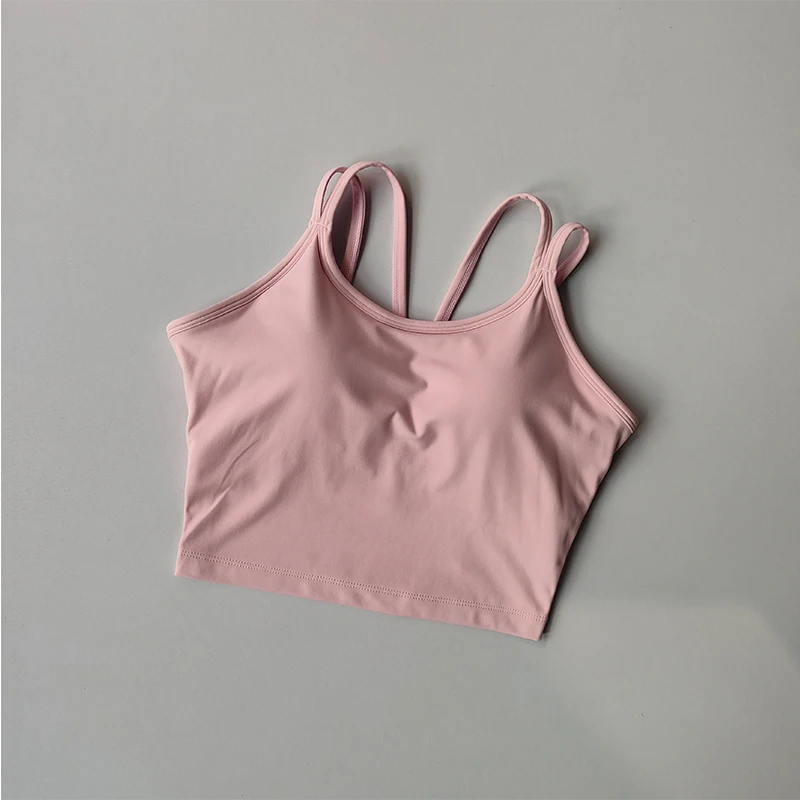 Women Yoga Camisole Fitness Bra Tights Yoga Beauty Vest High Strength Gym Pilates Sports Top Push Up Padded Yoga Tank Top