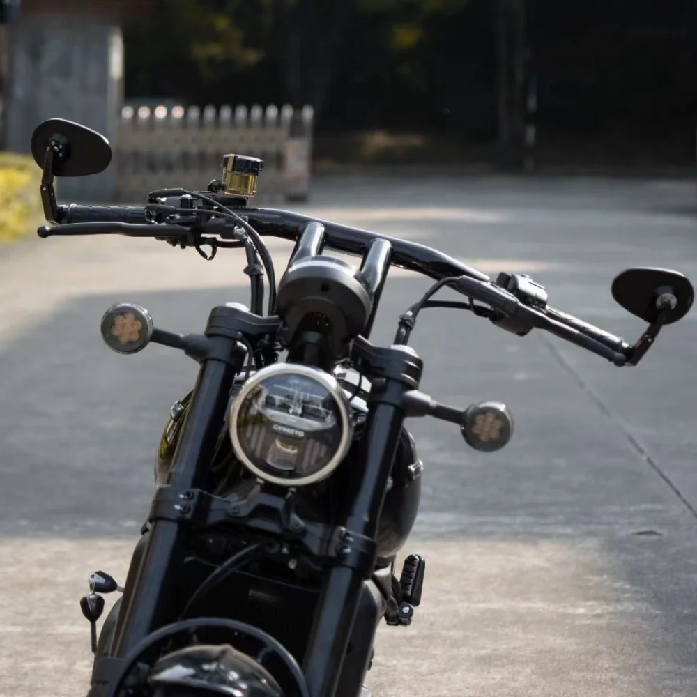 Applicabile alla maniglia di direzione modificata CFMOTO CLC450 Maniglia per moto CF450CLC da 22 mm Maniglia modificata retrò con asta da 7/8 da 1 pollice