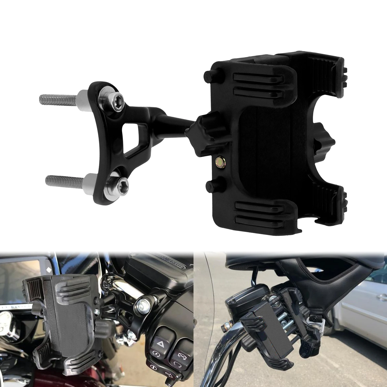 Motorcycle Mobile Holder Handlebar Stand GPS Device CellPhone Carrier Mount Bracket For Harley Sportster XL Dyna Softail Touring