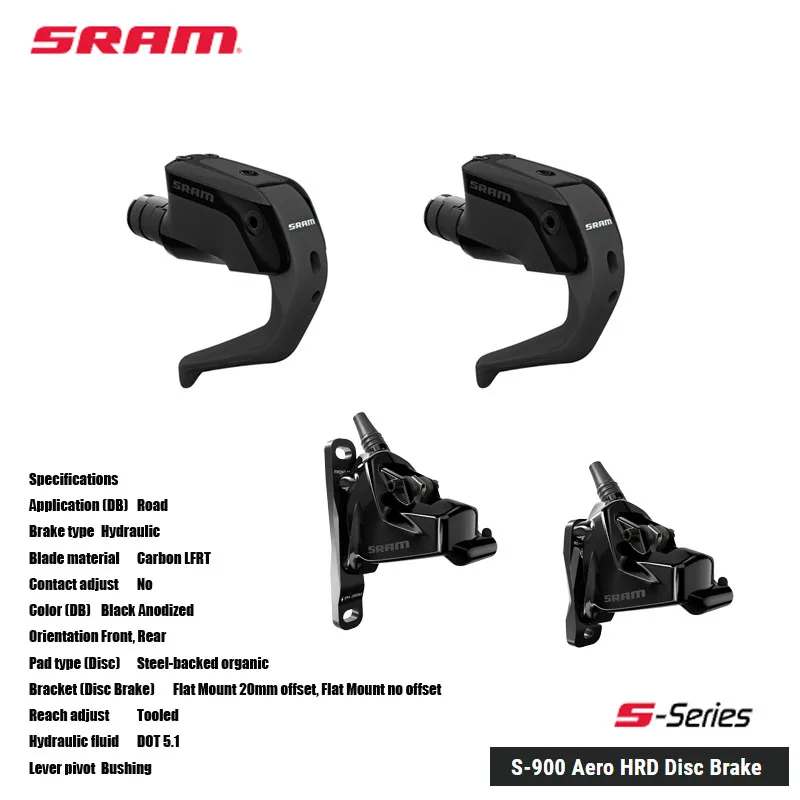 SRAM S-900 Aero HRD Disc Brake Optimized power and modulation for triathlon and time trial