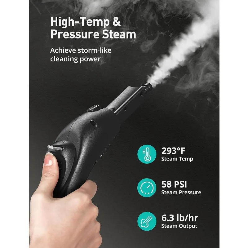 Steam Cleaner, Aspiron Upgrade Steamer with 21 Accessories, Portable Multipurpose Steam Cleaners, Quick Heating,1.5L Capacity