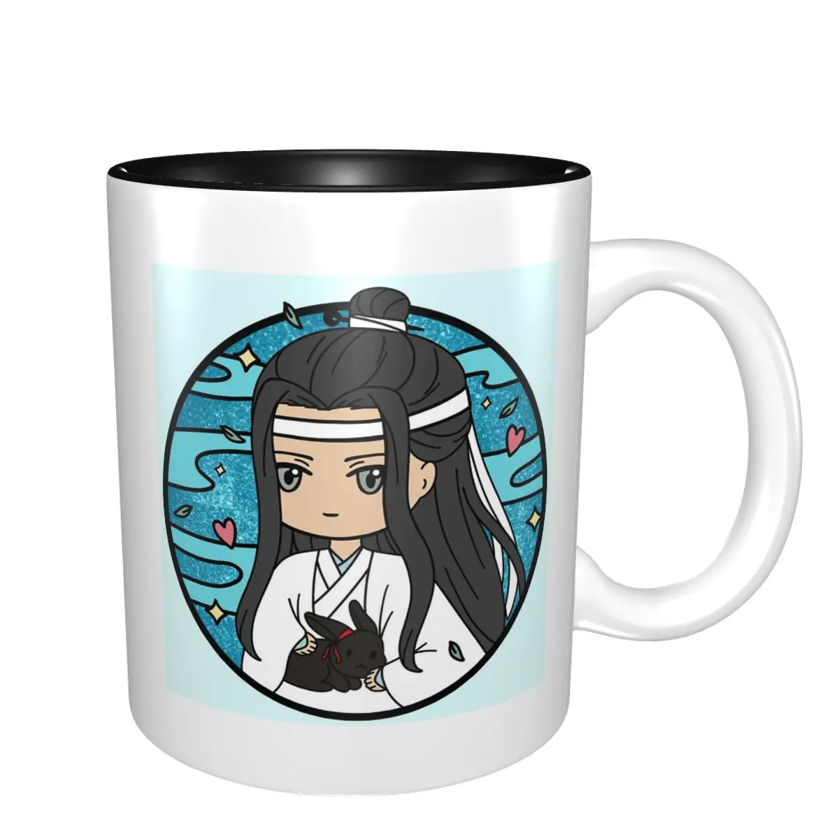 Lan Wangji Grandmaster MDZS Anime Chibi Mug Funny Ceramic Coffee Cups Tea Mugs Milk Cup Drinkware Gifts for Woman Man