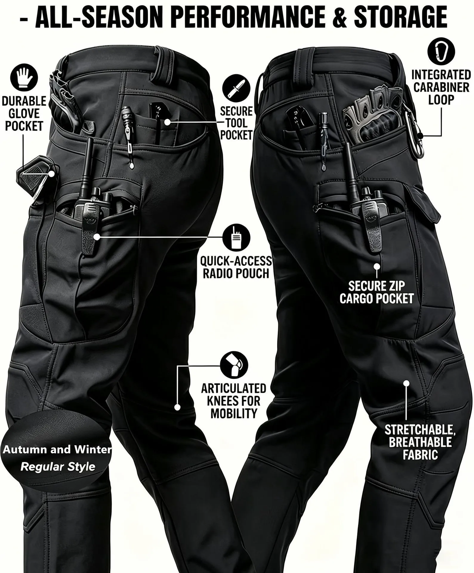 2026 Men Winter Waterproof Climbing SkiingTrekking Fleece Fishing Tactical Sharkskin Cargo Pants Jackets Camping Hiking Trousers