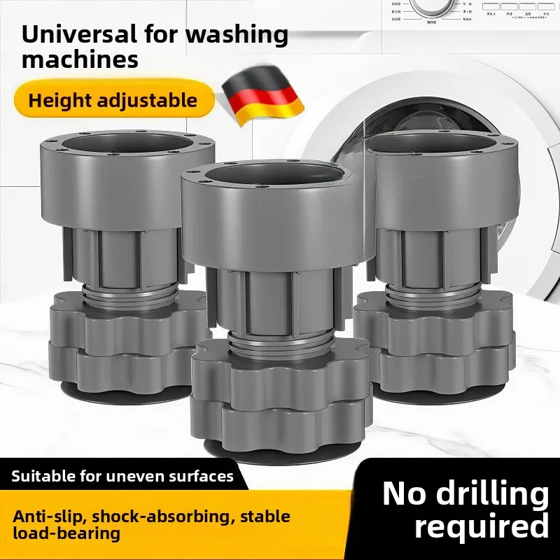 Base Universal para Lavadora, Almohadilla Elevadora Antideslizante, Absorción de Impactos, Resistente a la Humedad, Silenciadora para Tambor de Lavadora