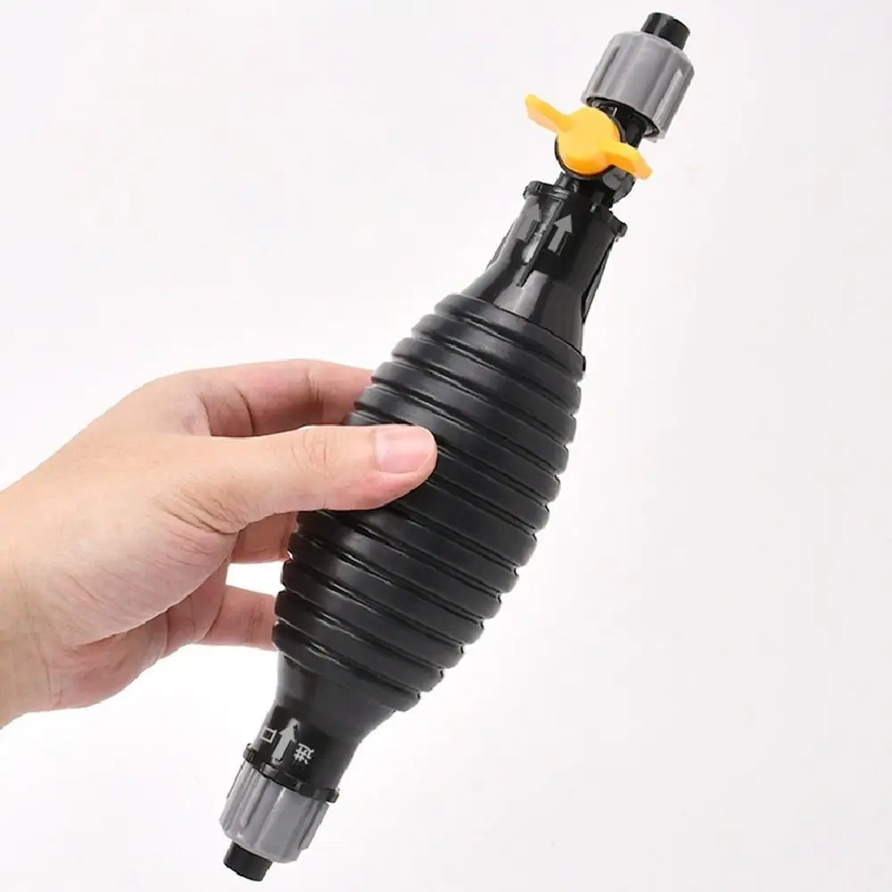 

Universal Hand Gas Oil Pump Safe with Flow Valve Portable Hand Gas Pump Manual Fixing Buckle Siphon Hose Pump Oil