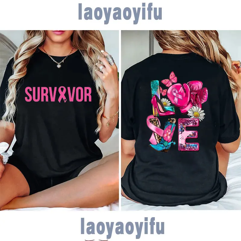 BREAST CANCER AWARENESS Pink Ribbon Tree Woman T Shirt Breast Cancer Awareness Motivational Fighter Graphic Tees