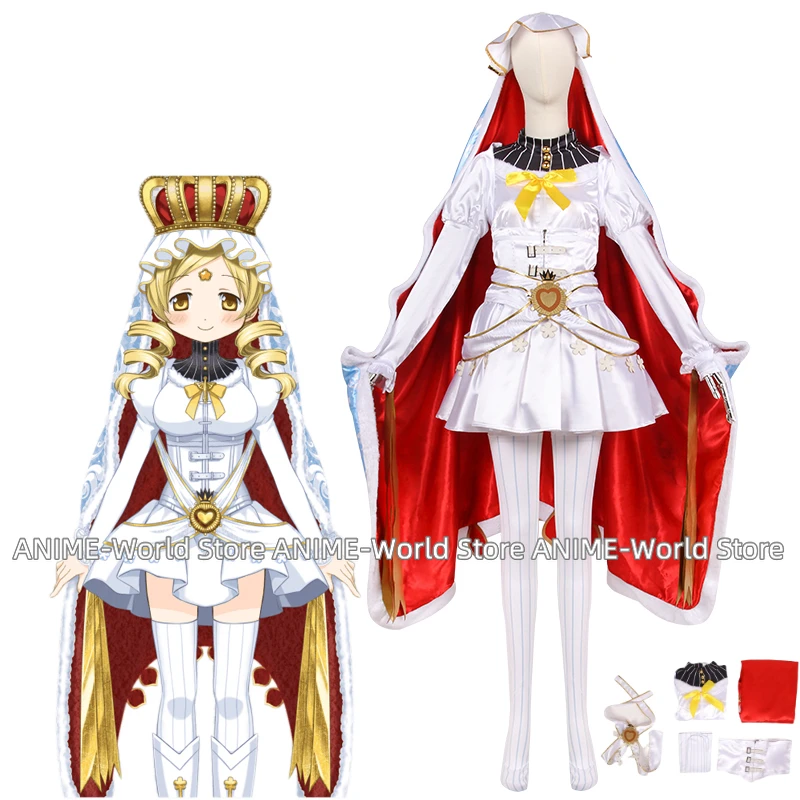 

《Custom Size》Anime Puella Magi Madoka Magica Tomoe Mami Cosplay Costume Lovely Dress Girls Halloween Party Outfit