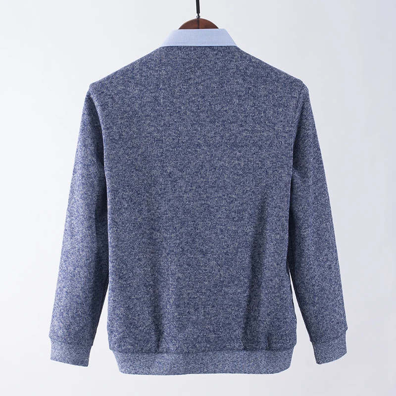 

Футболка Thiened Fce Long Sve, мужская одежда средней длины из двух предметов, брендовая прямая трубка BAIM, повседневный зимний вязаный топ