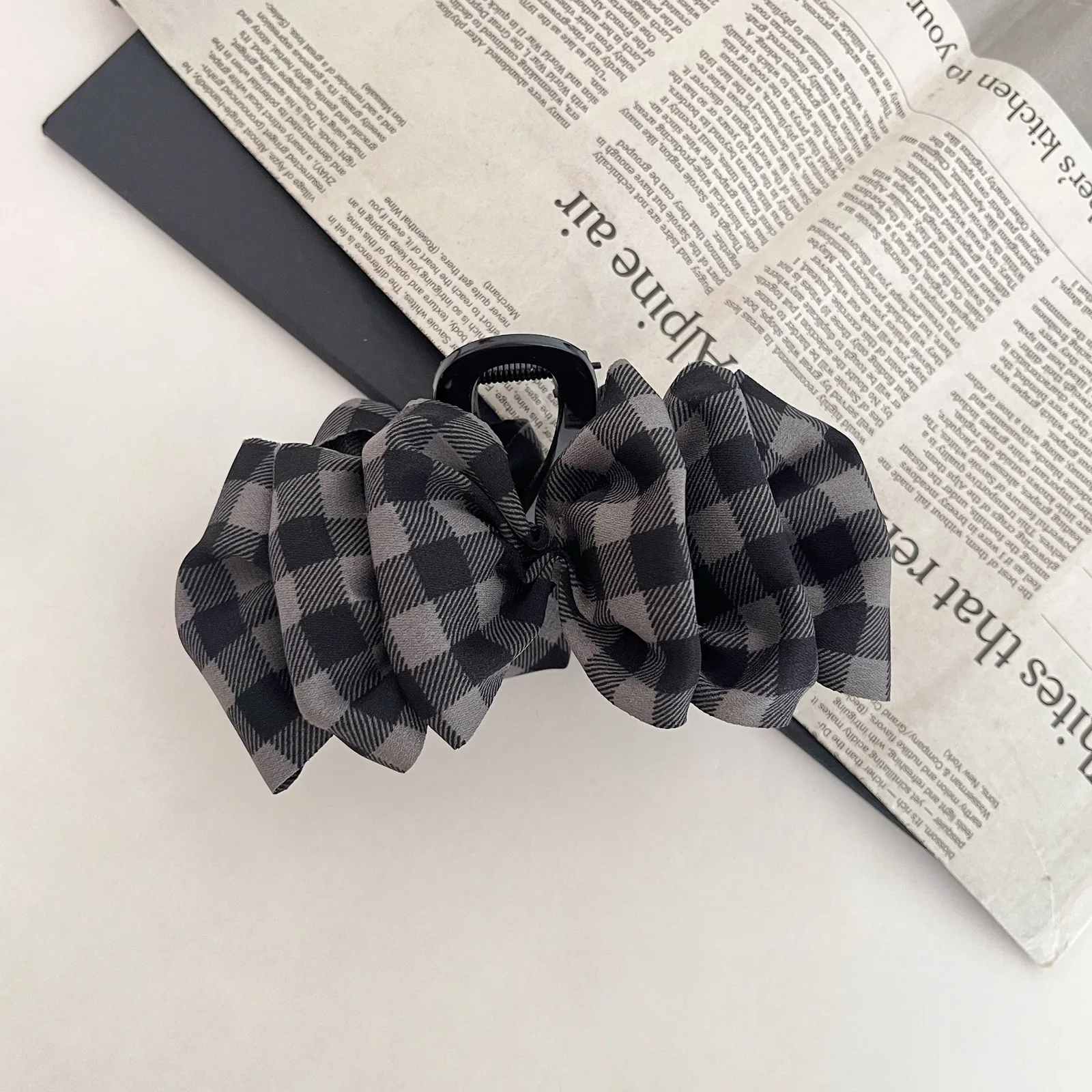 مخلب شعر كبير على شكل فقاعة سحابة منقوش على الطراز الكوري، مشبك شعر أنيق وراقي لظهر الرأس، مناسب للاستخدام اليومي #6