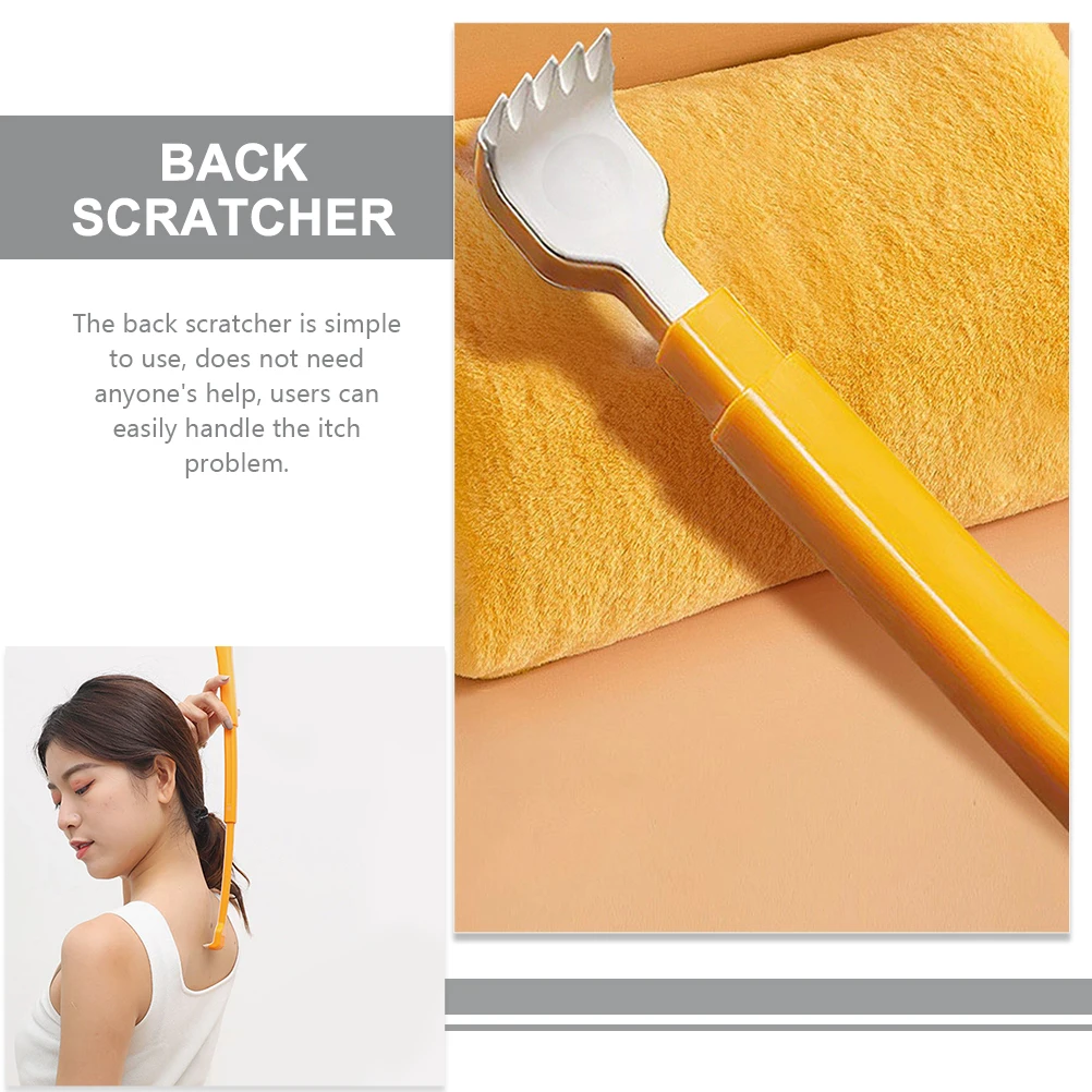 

Portable Back Scratcher Telescoping Tool Soft Rubber Elderly Use Manual Massager For Men Women Travel Accessories