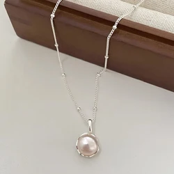 Freshwater Pearl Pendant Necklace Premium Collarbone Chain Summer Jewelry