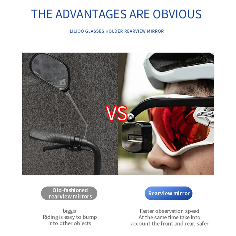 360 Degree Adjustable MTB Road Bicycle Eyeglass Rear View Mirror Universal Pro Bicycle Ultra Light Helmet Rearview