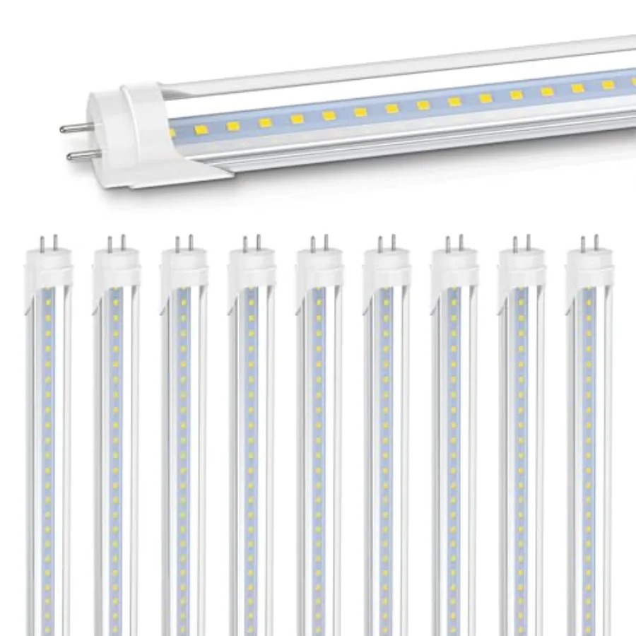 CNSUNWAY 4Feet LED Tube Lights - 18W, 2400LM 6000K Daylight, Type A+B Plug and Play/Ballast Bypass, Single/Double-End Power, T8
