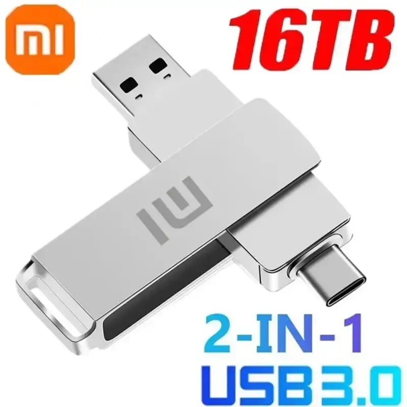 Xiaomi 16TB USB 3.2 Flash High Capacity Drives High Speed Transfer Pendrive Memory Card Pendrive Flash Disk Memoria Waterproof