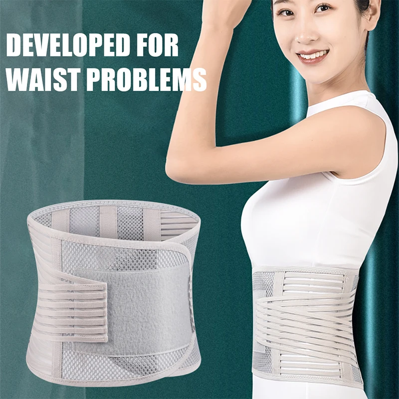 

Lumbar Support Waist Belt – Breathable Back and Spine Support Corset for Health Therapy