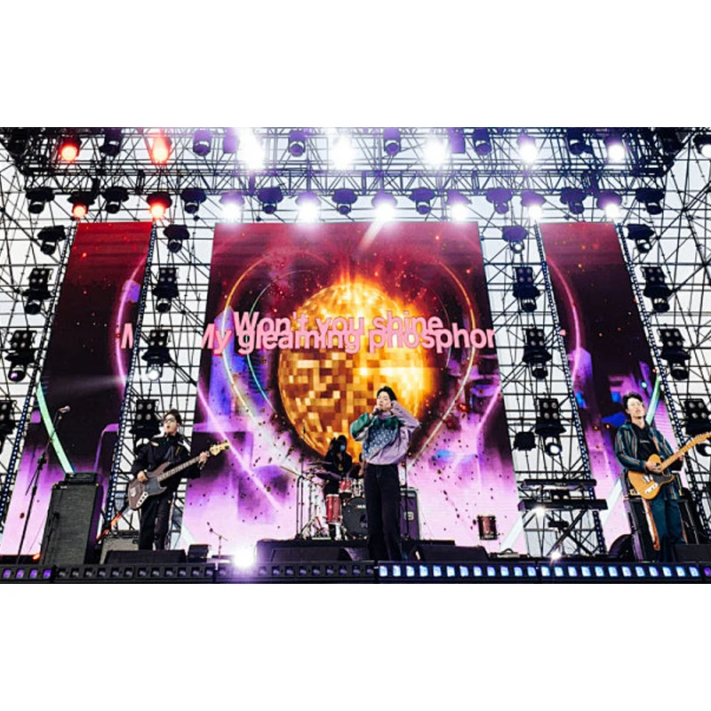 3m×2m Complete LED Display System P2 P3 P2.604 P3.9, 500×500mm Panel Outdoor Rental Backdrop