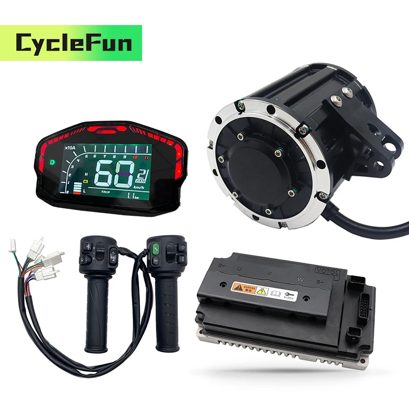 

Комплект двигателя среднего привода QS120 70H с контроллером Votol EM100 Boost 120A, дисплей DKD и дроссельной заслонкой для электрического скутера, мотоцикла