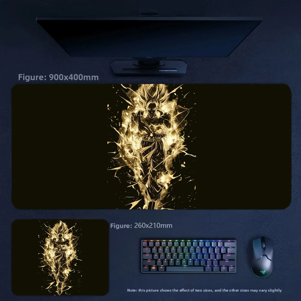 Boys E-sports Games Large Size Non-slip Keyboard Pad Animation Dragon Ball Goku Leather Mouse Pad Office Multi-Size Mouse Pad