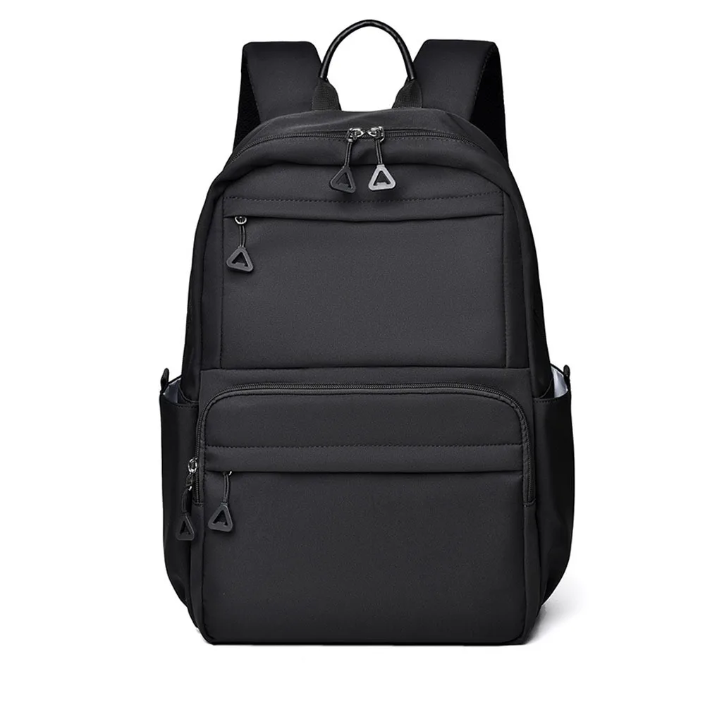 

Unisex Solid Color Student Backpack Lightweight Versatile Laptop Backpack Korean style Large Capacity School Bag School Use