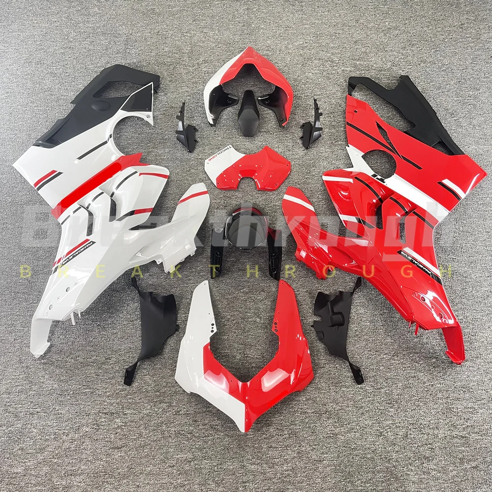 

Suitable for Ducati Panigale V4 V4S 2018-2022 motorcycle red and white ABS injection molding body cowling kit