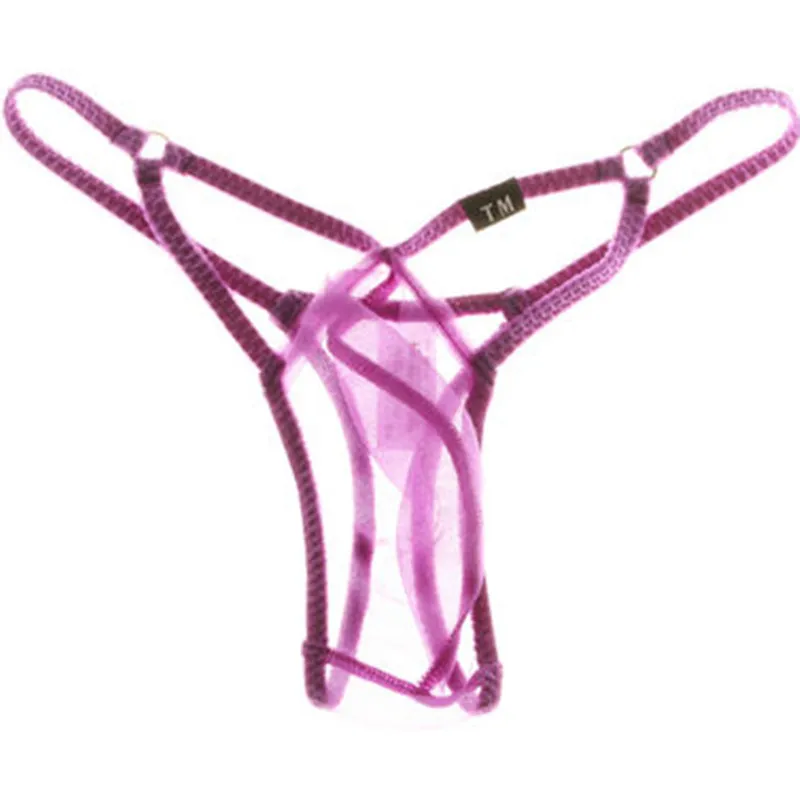 

Men's Mesh G-string, Low-rise Sheer T-back Underwear, Adjustable Elastic Straps